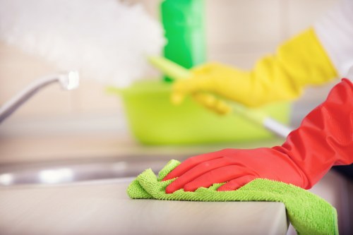 Carpet stain removal using blotting and cleaning solution